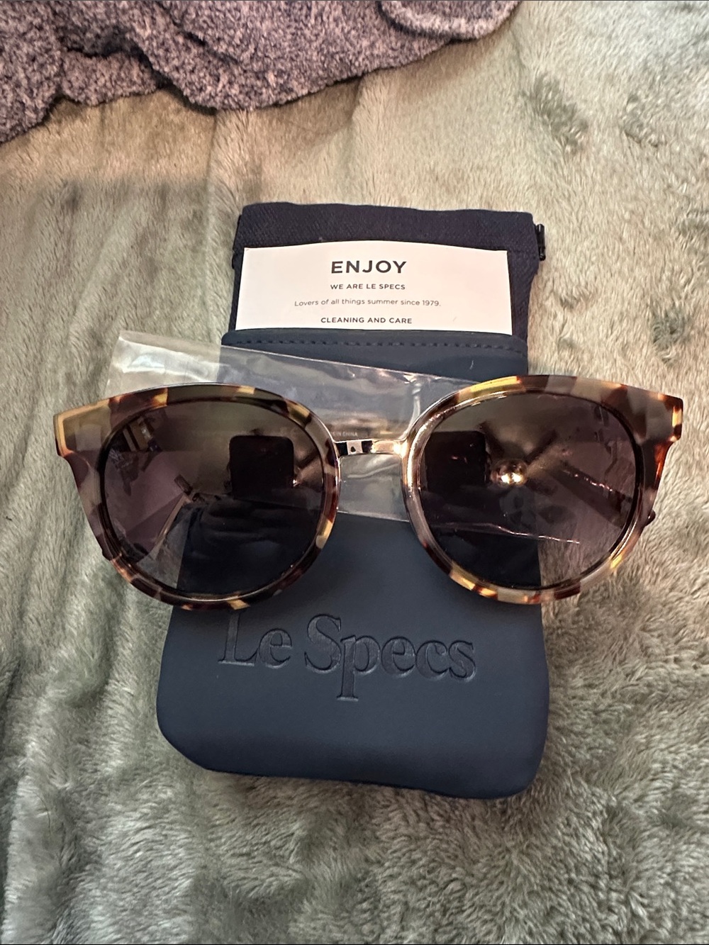 Le Specs Tortoiseshell Sunglasses with Brown Lenses
